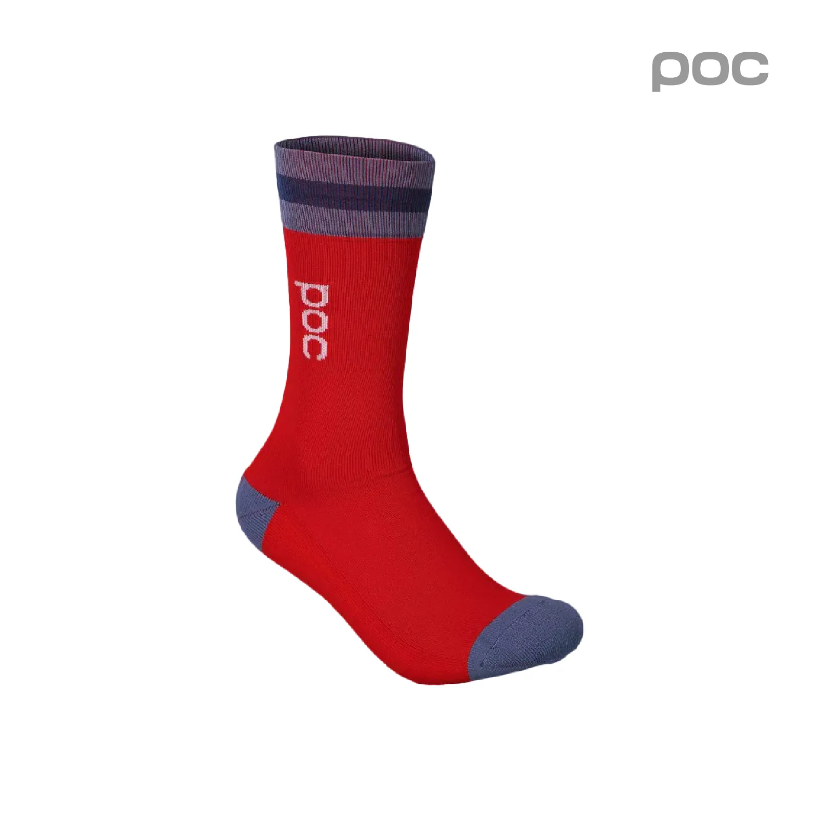 Essential Mid Length Sock - Calcite Blue / Prismane Red