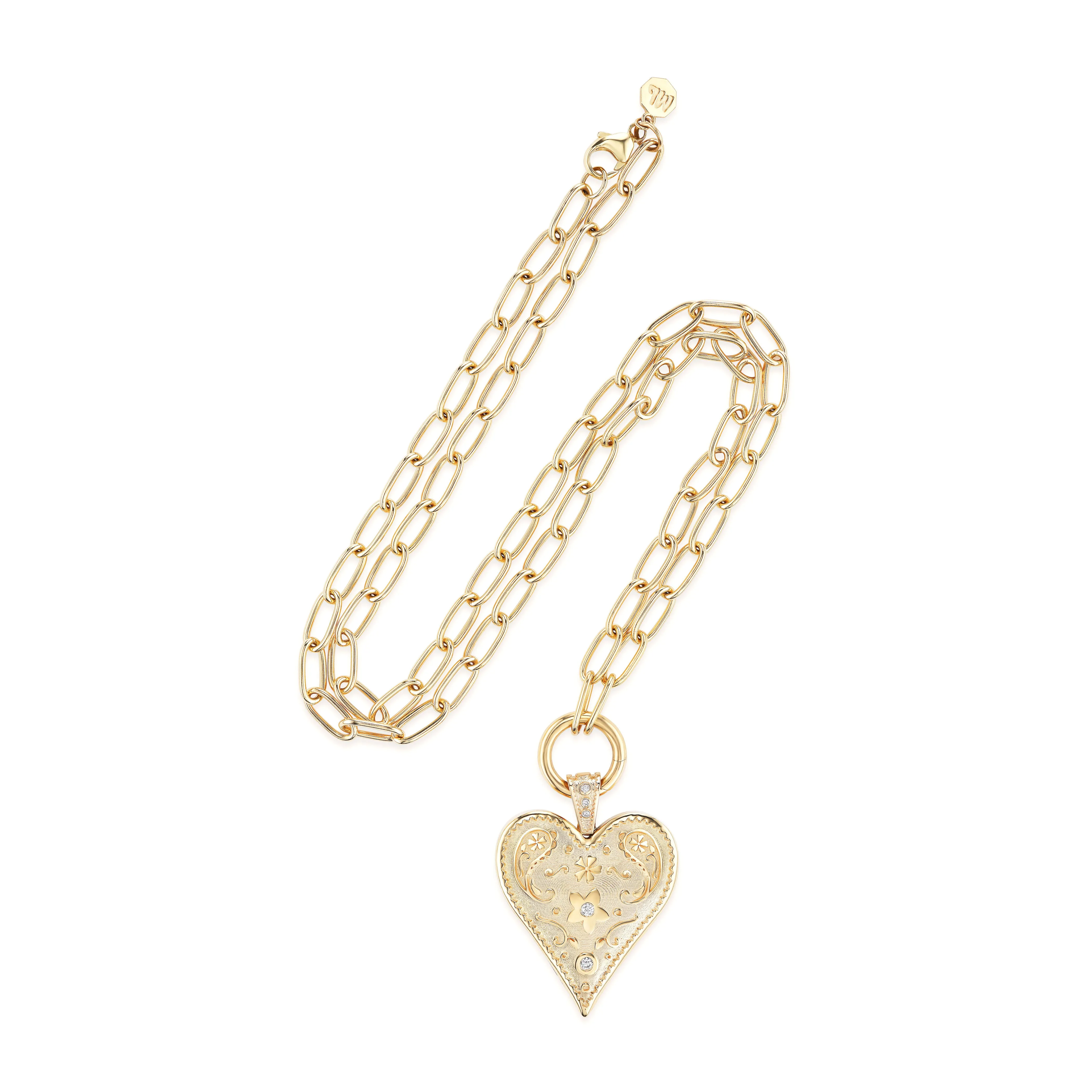 Large Southwestern Heart Charm