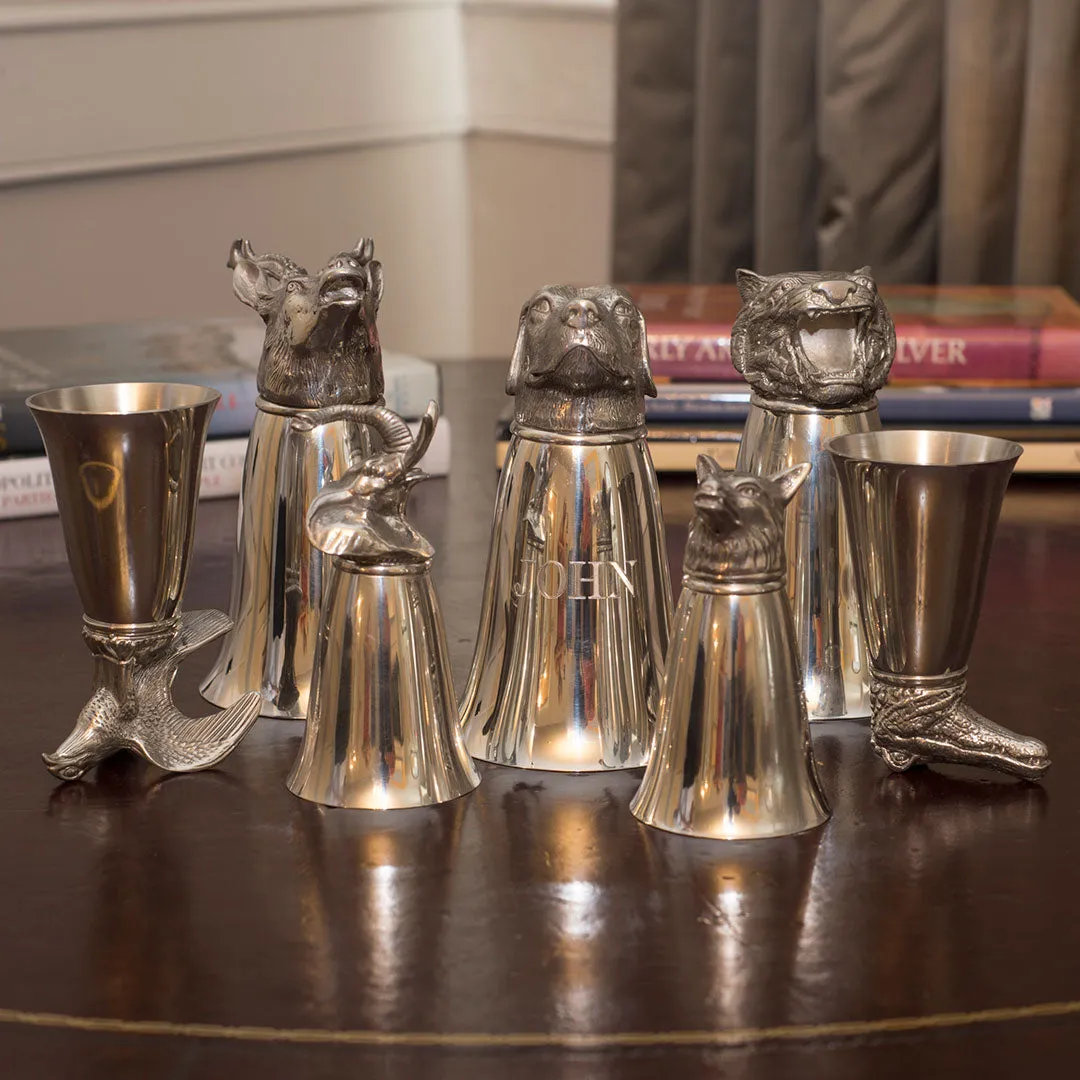 Pewter Fox Stirrup Cup 8oz