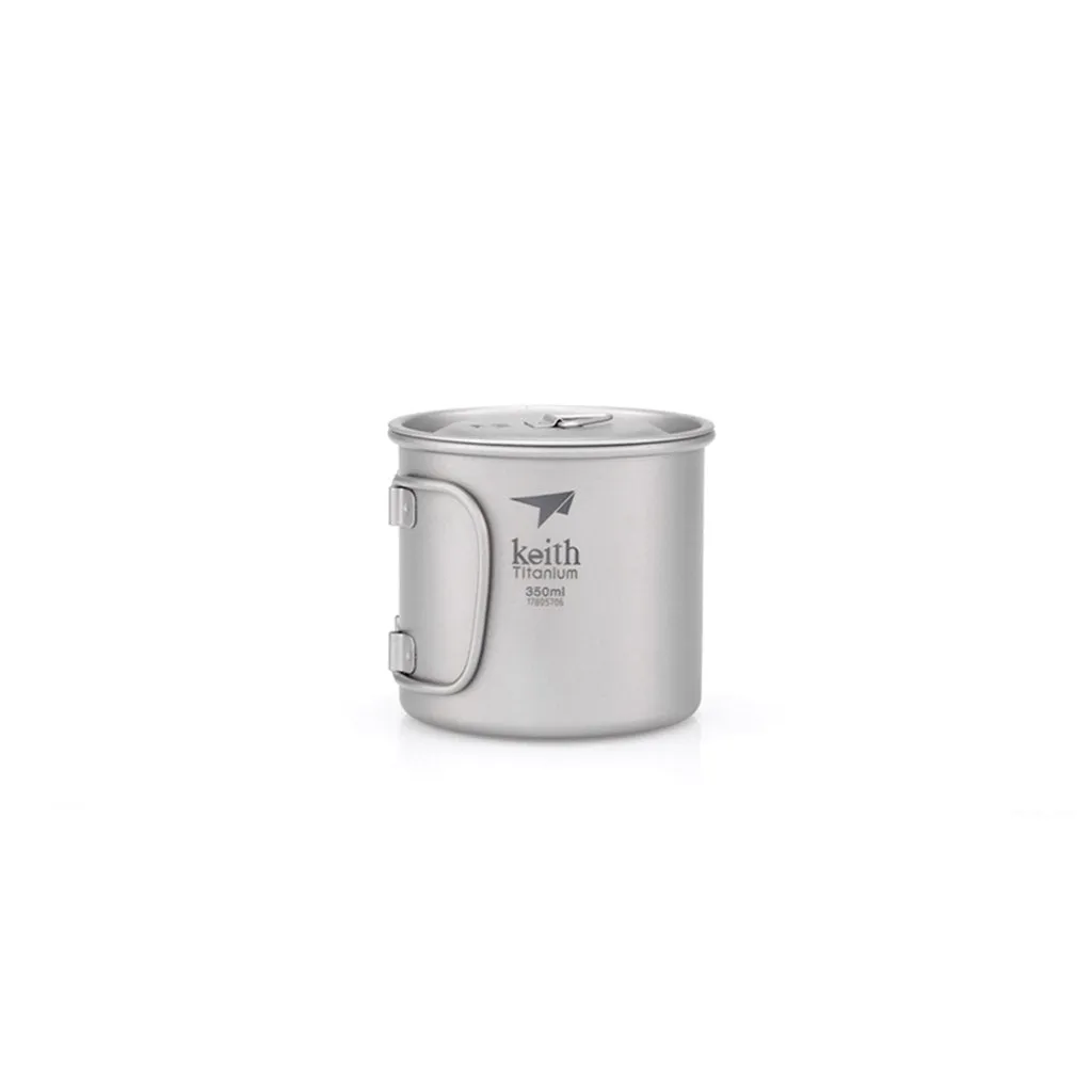 Single-Wall Titanium Mug with Lid