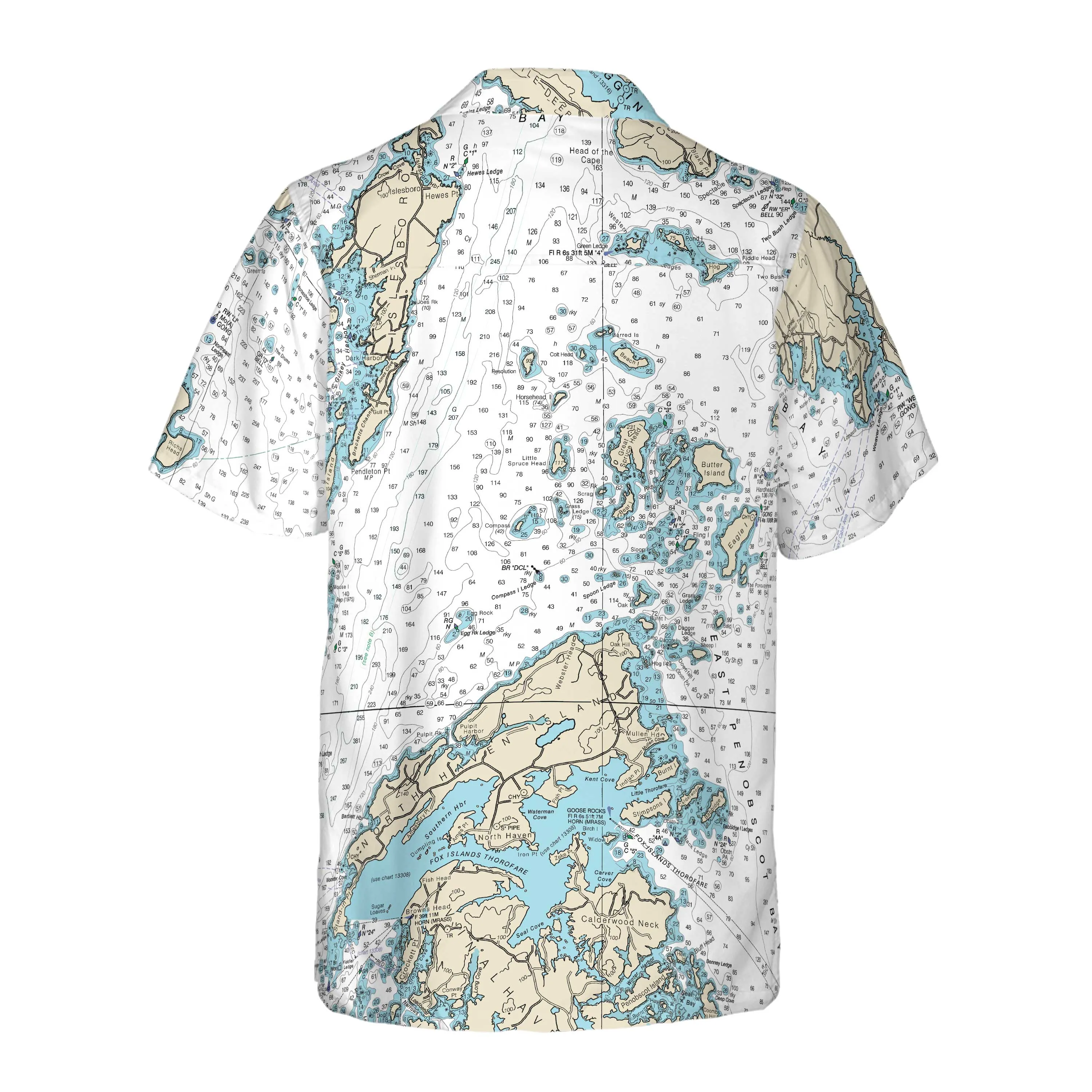 The Deer Isle and Stonington Coconut Button Camp Shirt