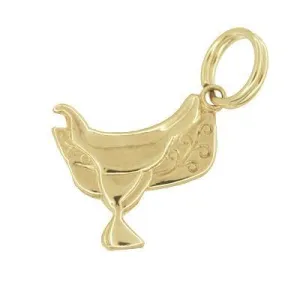 Vintage Western Saddle Charm in 10 Karat Yellow Gold